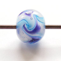 lampwork handmade blue bead