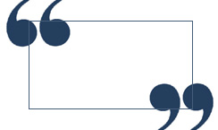 Testimonial quotation marks