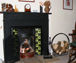 Fireplace at Gardeners Cottage