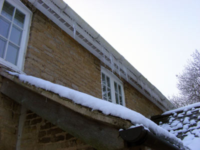 Icicles on the roof