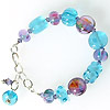 Bombay Sapphire handmade recycled lampwork beads bracelet