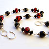 Red jagged edge necklace