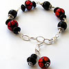 Red jagged edge bracelet