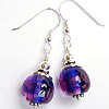 Pink Camouflage drop earrings
