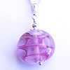Focal pendant handmade with lampworked bead and sterling silver