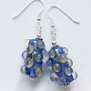 Blue tardis drop earrings